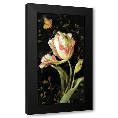 Jardin Paris Florals II Black Modern Wood Framed Art Print with Double Matting by Nai, Danhui