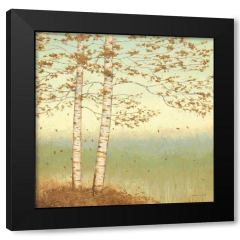 Golden Birch I with Blue Sky Black Modern Wood Framed Art Print by Wiens, James