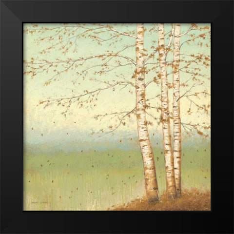 Golden Birch II with Blue Sky Black Modern Wood Framed Art Print by Wiens, James