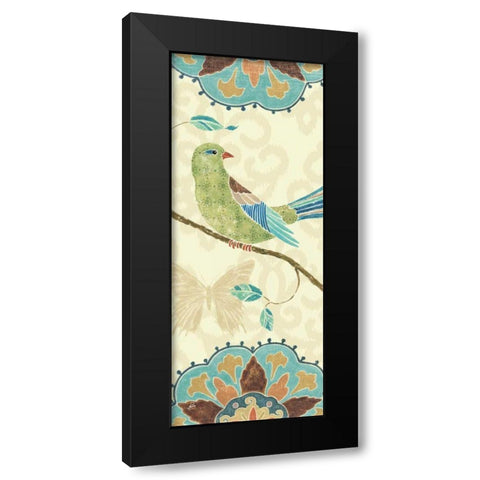 Eastern Tales Bird Panel II Black Modern Wood Framed Art Print with Double Matting by Brissonnet, Daphne