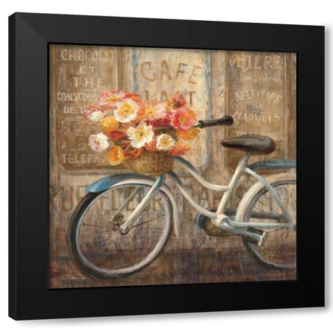 Meet Me at Le Cafe II Black Modern Wood Framed Art Print with Double Matting by Nai, Danhui