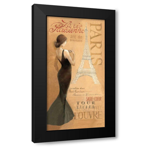 Ladies of Paris I Black Modern Wood Framed Art Print with Double Matting by Hristova, Albena