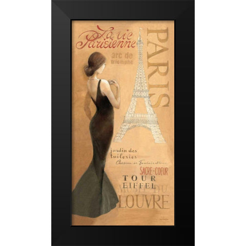 Ladies of Paris I Black Modern Wood Framed Art Print by Hristova, Albena