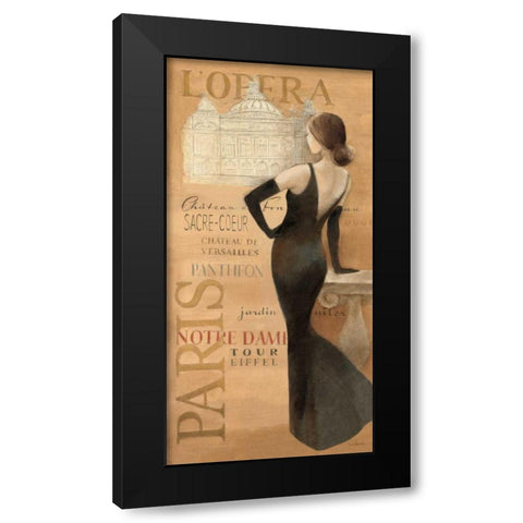 Ladies of Paris II Black Modern Wood Framed Art Print with Double Matting by Hristova, Albena