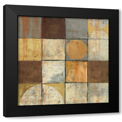 Tango Square II Neutral Black Modern Wood Framed Art Print with Double Matting by Schick, Mike