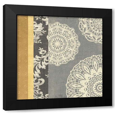 Contemporary Lace I Black Modern Wood Framed Art Print with Double Matting by Hershey, Moira