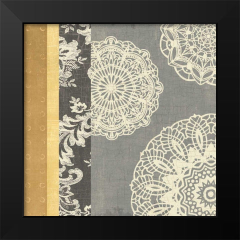 Contemporary Lace I Black Modern Wood Framed Art Print by Hershey, Moira