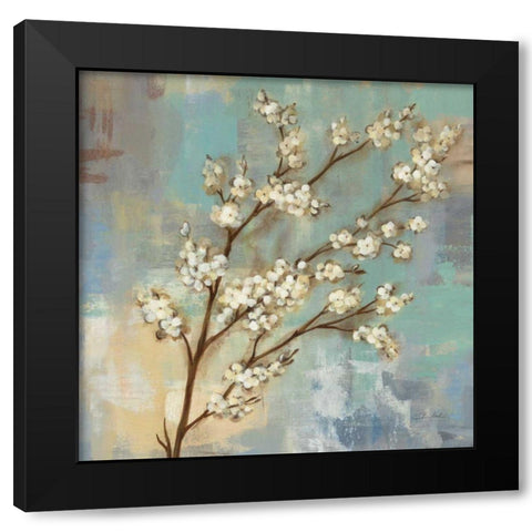 Kyoto Blossoms I Black Modern Wood Framed Art Print with Double Matting by Vassileva, Silvia