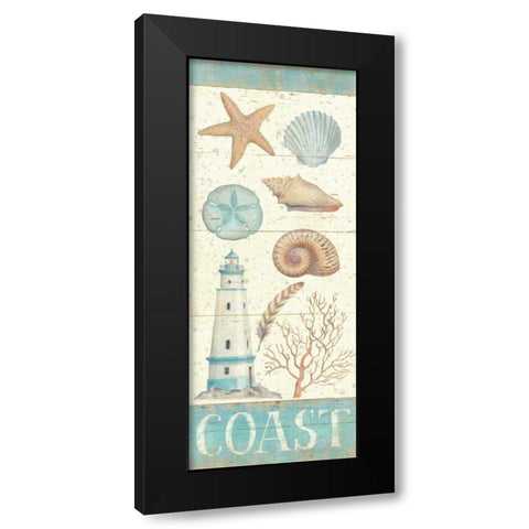 Pastel Coast Panel I Black Modern Wood Framed Art Print with Double Matting by Brissonnet, Daphne