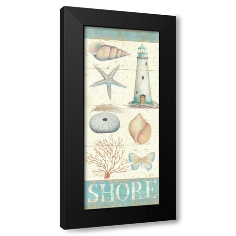 Pastel Coast Panel II Black Modern Wood Framed Art Print with Double Matting by Brissonnet, Daphne