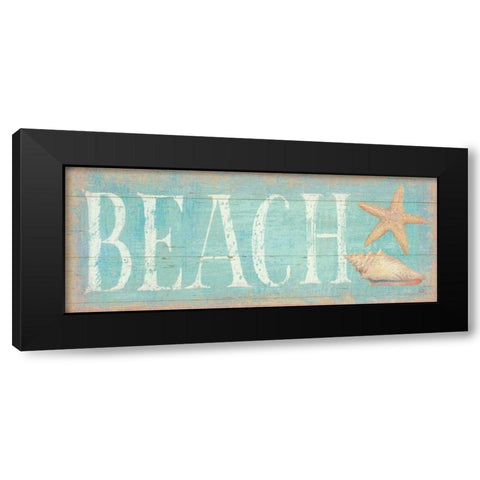 Pastel Beach Black Modern Wood Framed Art Print with Double Matting by Brissonnet, Daphne