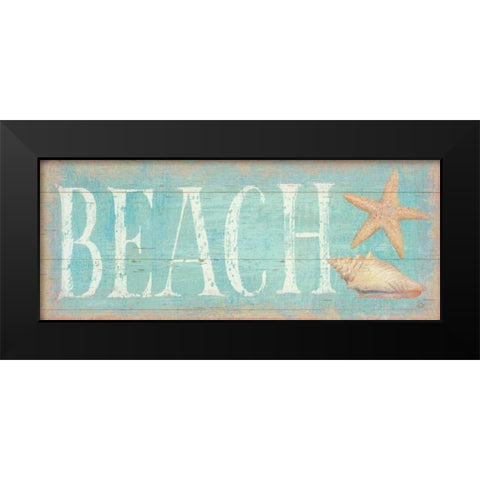 Pastel Beach Black Modern Wood Framed Art Print by Brissonnet, Daphne