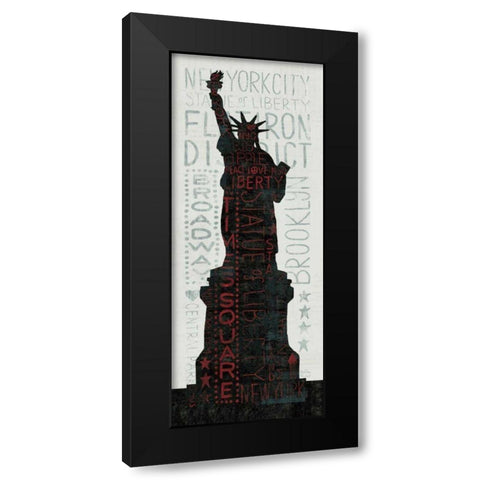 Statue of Liberty - Red  Black Modern Wood Framed Art Print with Double Matting by Mullan, Michael