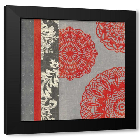 Contemporary Lace I Black Modern Wood Framed Art Print with Double Matting by Hershey, Moira