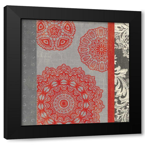 Contemporary Lace II Black Modern Wood Framed Art Print by Hershey, Moira