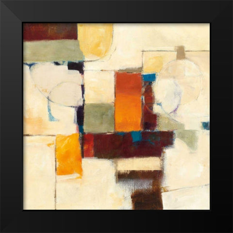 Autumn Patchwork I Black Modern Wood Framed Art Print by Schick, Mike
