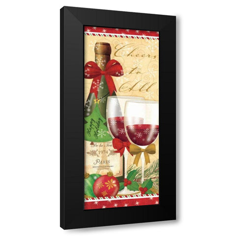 Holiday Cheers I Black Modern Wood Framed Art Print by Charron, Veronique