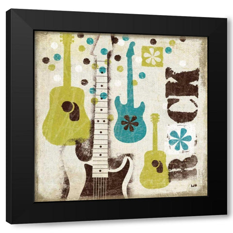 60s Revival I Black Modern Wood Framed Art Print with Double Matting by Mullan, Michael