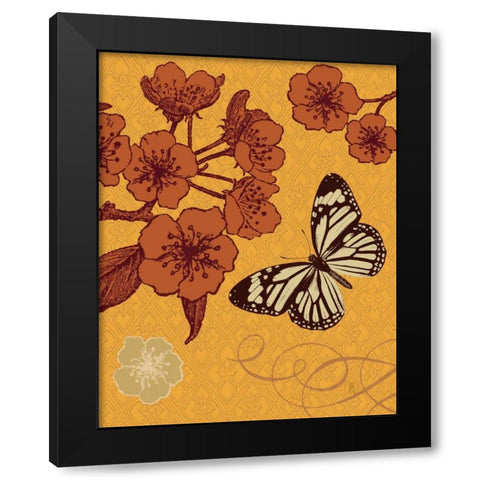 Orchard Bloom Black Modern Wood Framed Art Print by Studio Mousseau