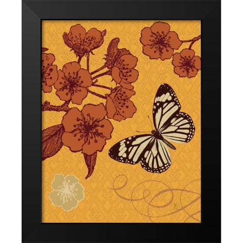 Orchard Bloom Black Modern Wood Framed Art Print by Studio Mousseau