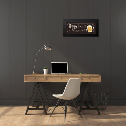 Group Therapy IV Black Modern Wood Framed Art Print by Pela Studio