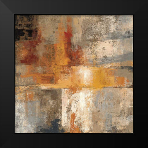 Silver and Amber Crop Black Modern Wood Framed Art Print by Vassileva, Silvia