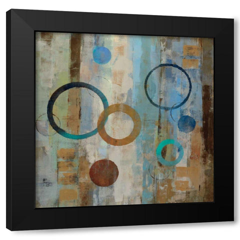 Bubble Graffiti II Black Modern Wood Framed Art Print with Double Matting by Vassileva, Silvia