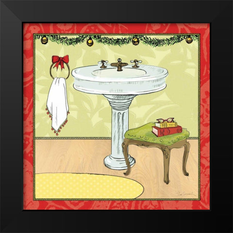 Soak Awhile - Holiday Sink Black Modern Wood Framed Art Print by Schlabach, Sue