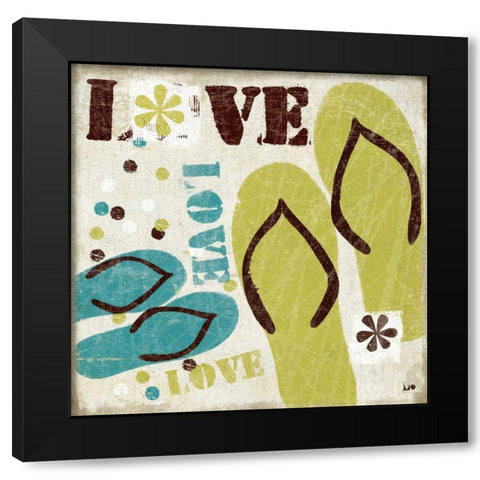 60s Revival IV Black Modern Wood Framed Art Print with Double Matting by Mullan, Michael