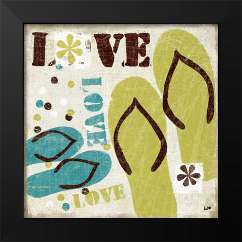 60s Revival IV Black Modern Wood Framed Art Print by Mullan, Michael