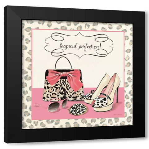 Leopard Perfection Black Modern Wood Framed Art Print with Double Matting by Fabiano, Marco