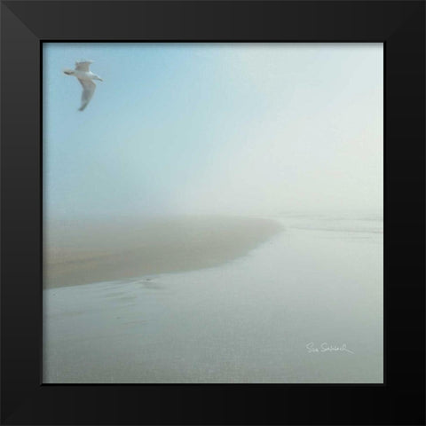 Seagull Morning Black Modern Wood Framed Art Print by Schlabach, Sue