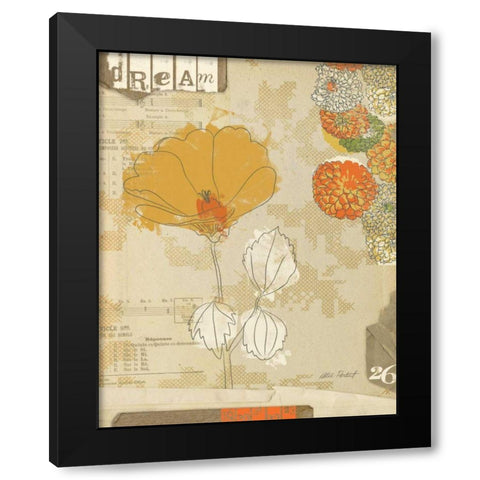 Collaged Botanicals II Black Modern Wood Framed Art Print with Double Matting by Pertiet, Katie