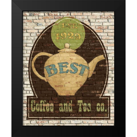 Best Coffee and Tea Black Modern Wood Framed Art Print by Tillmon, Avery