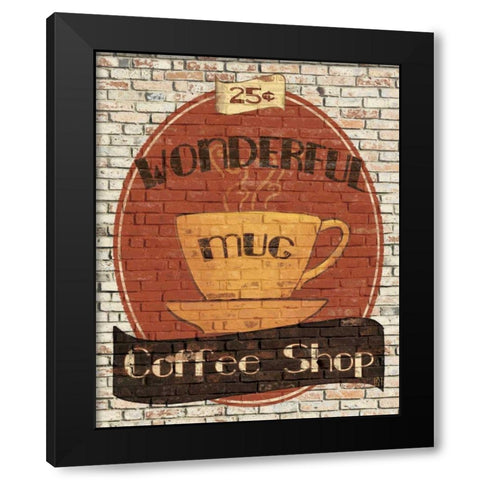 Wonderful Coffee Shop Black Modern Wood Framed Art Print by Tillmon, Avery