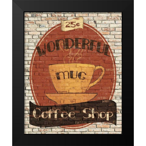 Wonderful Coffee Shop Black Modern Wood Framed Art Print by Tillmon, Avery