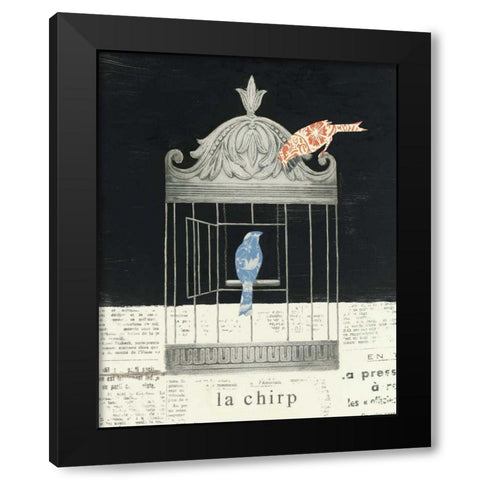 La Chirp Black Modern Wood Framed Art Print with Double Matting by Adams, Emily