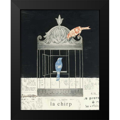 La Chirp Black Modern Wood Framed Art Print by Adams, Emily