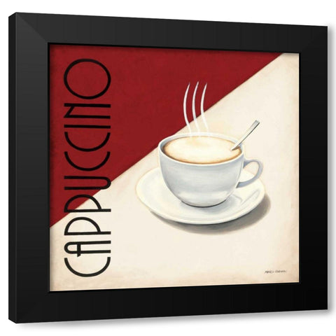 Cafe Moderne II Black Modern Wood Framed Art Print with Double Matting by Fabiano, Marco