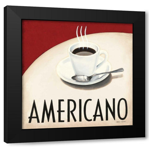 Cafe Moderne III Black Modern Wood Framed Art Print with Double Matting by Fabiano, Marco
