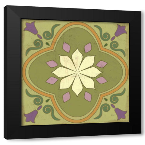 Fresh Herbs Tile II Black Modern Wood Framed Art Print by Charron, Veronique