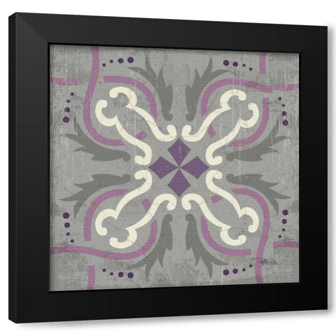 Lavender Glow Square XV Black Modern Wood Framed Art Print with Double Matting by Pela Studio