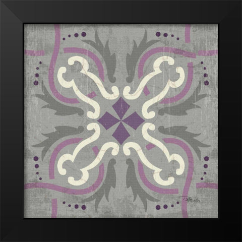 Lavender Glow Square XV Black Modern Wood Framed Art Print by Pela Studio