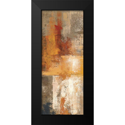 Silver and Amber Panel I Black Modern Wood Framed Art Print by Vassileva, Silvia