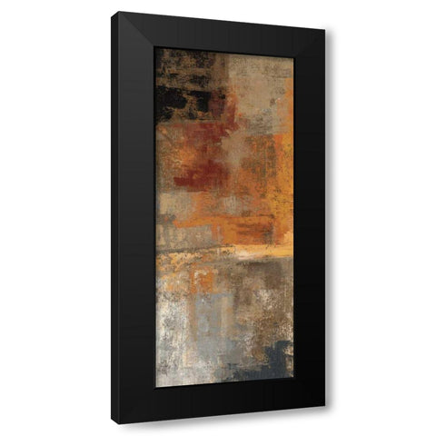Silver and Amber Panel II Black Modern Wood Framed Art Print by Vassileva, Silvia