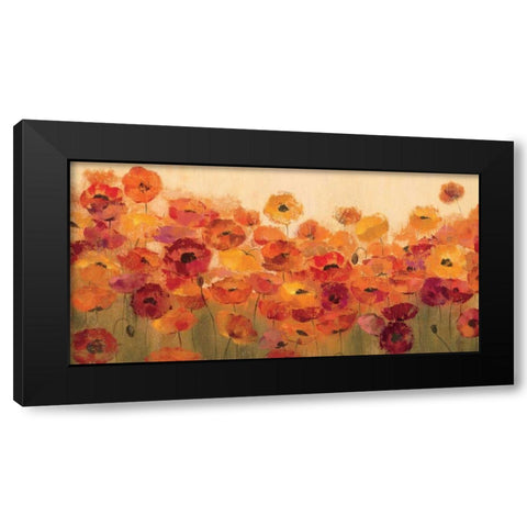 Summer Poppies Black Modern Wood Framed Art Print with Double Matting by Vassileva, Silvia
