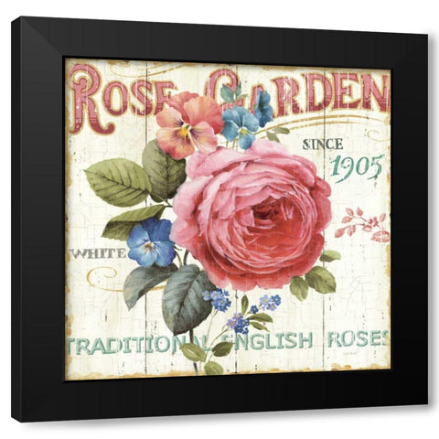 Rose Garden I Black Modern Wood Framed Art Print by Audit, Lisa