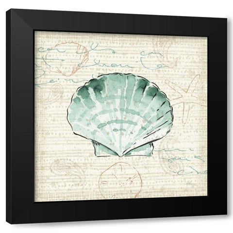 Ocean Prints II Black Modern Wood Framed Art Print by Pela Studio