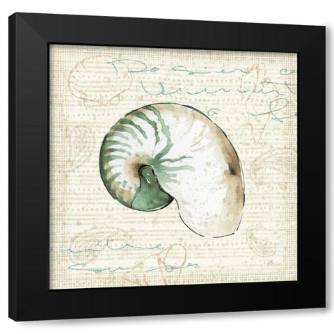 Ocean Prints III Black Modern Wood Framed Art Print by Pela Studio