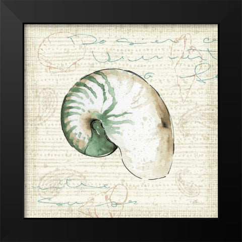 Ocean Prints III Black Modern Wood Framed Art Print by Pela Studio